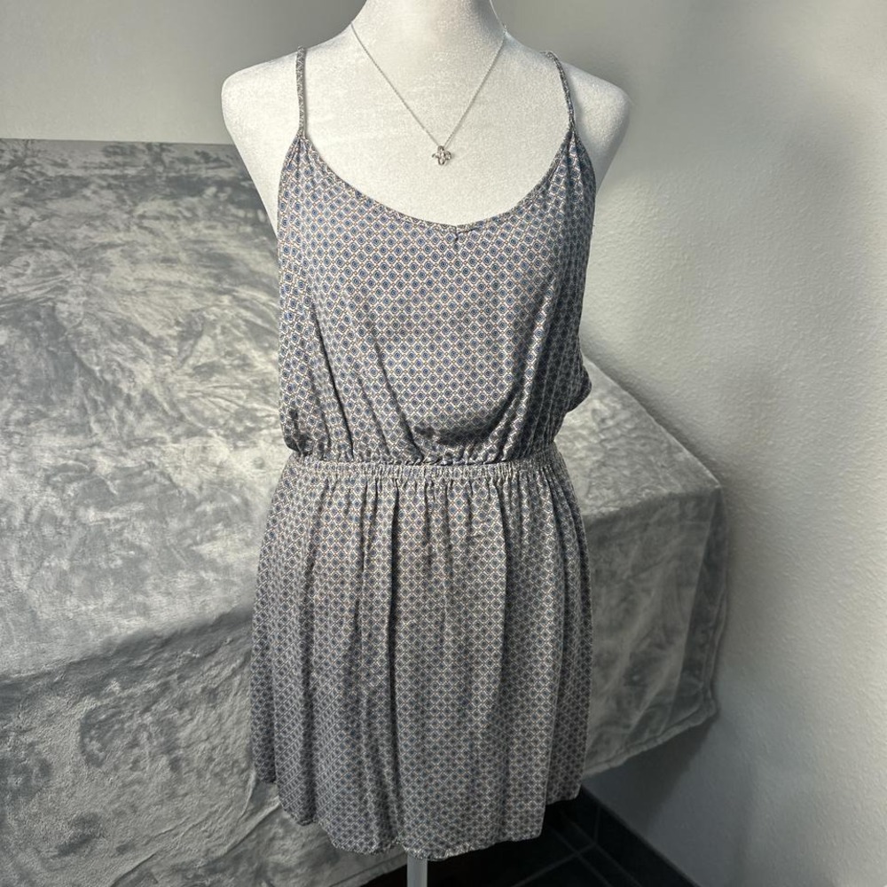 Grey‎ print dress swimsuit coverup